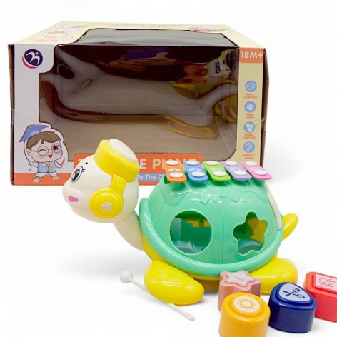 Іграшка каталка MIC "Черепаха" з ксилофоном та сортером (BM1015)
