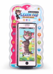 Телефон интерактивный, сенсорные кнопки, озвучивание на английском языке, цифры, звуки животных