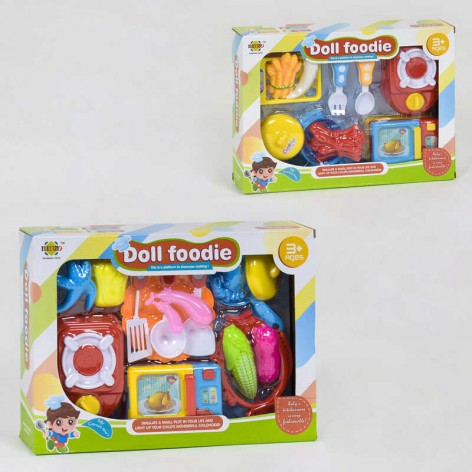 Іграшковий посуд 2 види, продукти, побутова техніка