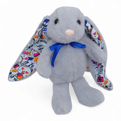 Мягкая игрушка "Зайчик-сладкоежка", 28 см (серый)