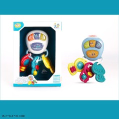 Музична розвиваюча іграшка брелок-ключі, звук, мелодії, 2 кольори мікс, в коробці 15,7*6,4*21,1 см