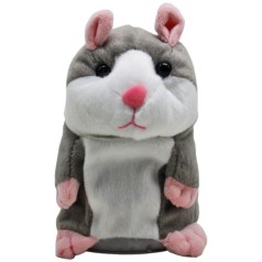 Интерактивный хомяк-повторюшка, серый