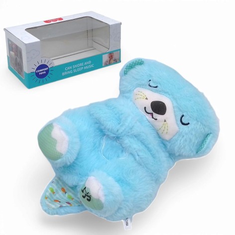 М'яка іграшка-нічник "Дихаюча видра" (блакитна)
