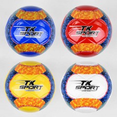 Мяч футбольный "TK Sport", 4 вида, вес 330-350 грамм, материал мягкий PVC, баллон резиновый