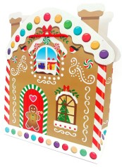 Пакет паперовий картон 190г/м2, НОВИЙ РІК, матова ламінація+гліттер, 26х32х12 см, GB-24075 5 шт. в уп. 