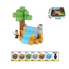 Конструктор магнітний A-Toys Minecraft 58 елементів фігурки героїв (LZCK050)