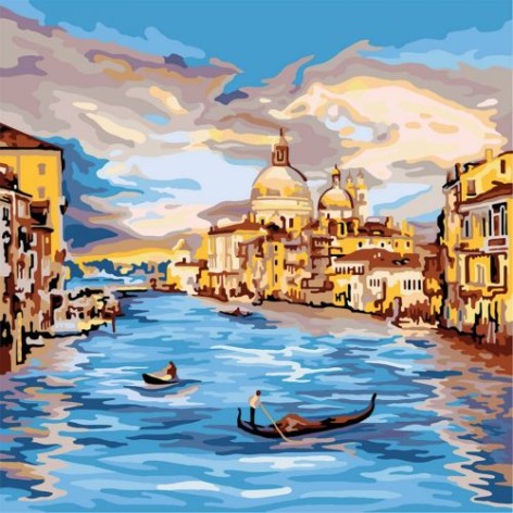 Картина за номерами "Прогулянка по річці" укр