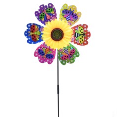 Ветрячок вертушка цветок диаметр 28 см с фольги 5 видов