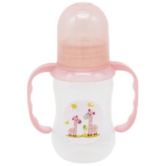 Поилка-непроливайка с ручками, 125 мл (розовая)