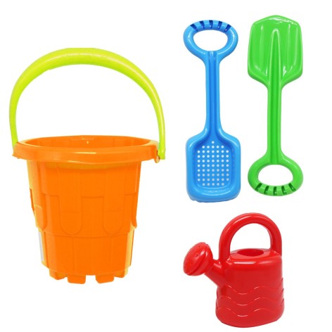 Пісочний набір пластиковий, помаранчевий (4 елем)