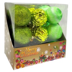 Новорічні ялинкові прикраси MIC 18 кульок діаметром 5,5 см в коробці