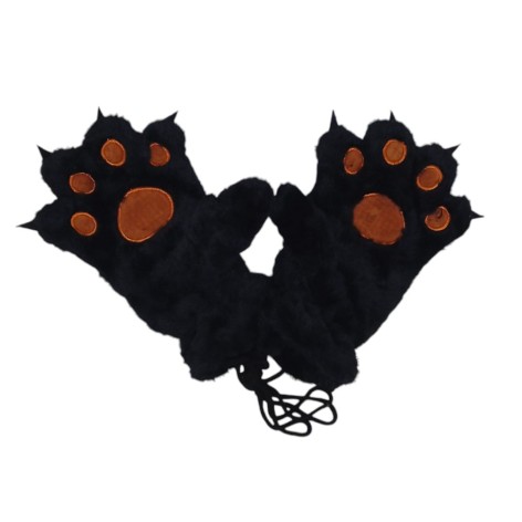 Меховые перчатки "Лапки квадробера" (черные)