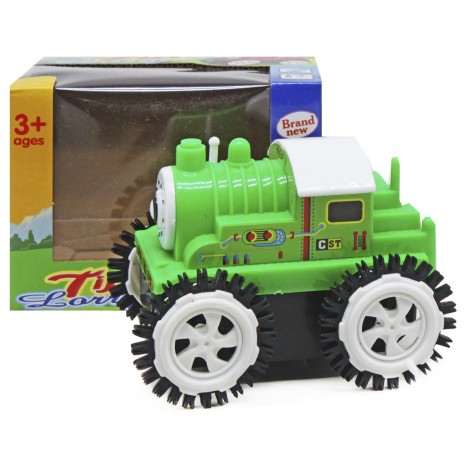 Поїзд-Перевертиш на батарейках (зелений)