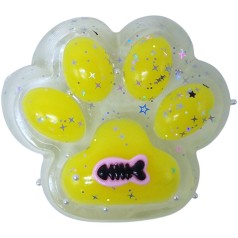 Лапка-антистрес велика, 11 см, таба,  прозоро-жовта