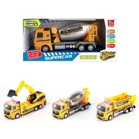 Спецтехніка 3 види, 1шт., звуки, підсвічування, інерція, металопластик, у кор. 