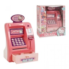 Сейф “Банкомат” Хелоу Кітті Санріо, звук, підсвічування, імітація сканування відбитка пальця, банкноти, картка, інструкція, в коробці