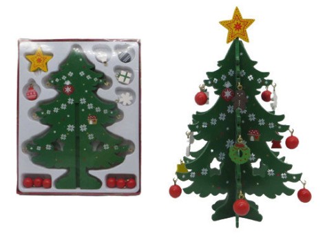 Елка с игрушками деревянная 21 см (1*144)