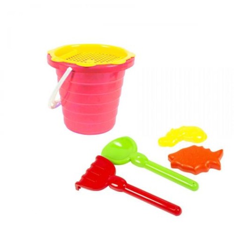 Пісочний набір, середній (кораловий)