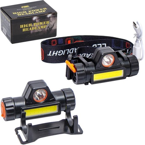 Ліхтарик налобний 8*3см LED USB 101