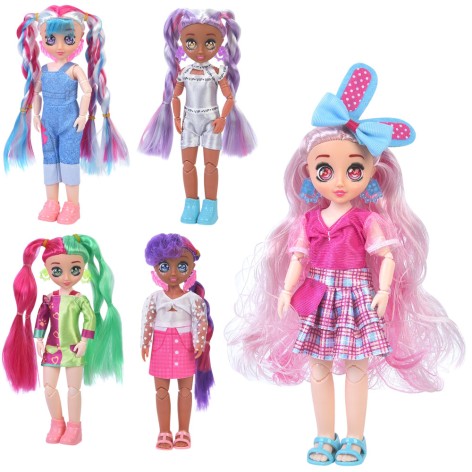 Кукла 22см, шарнирная, 5 видов, в п/э, 12-30-4см 