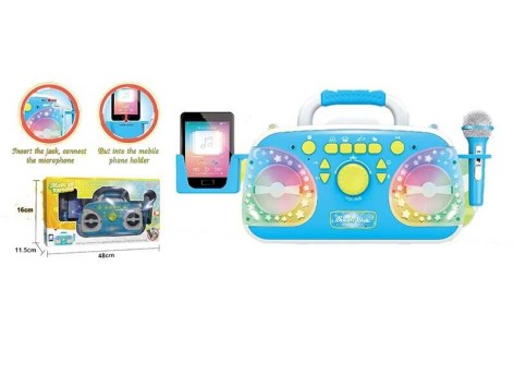 Караоке підсвічування, мікрофон, Bluetooth, MP3-кабель, USB-кабель, працює від мережі, кор. 