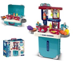 Кухня 3 в 1: кухня+валіза, висота 47 см, посуд, продукти, приладдя, в кор. /24/