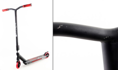 УЦЕНКА 20% Самокат трюковий Skyper, HIC-система, ПЕГИ, алюм. диск і дека, колёса PU 110мм, ширина руля – 52.5 см, в п/е /8/