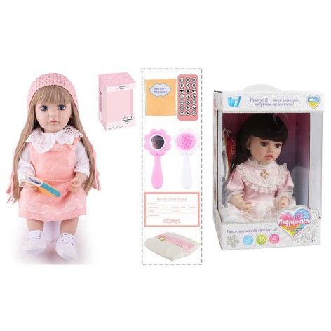 Кукла интерактивная WToys, 55 см, озвученная на украинском языке, пульт, аксессуары, звуковые функции, повторюшка TK1250-29