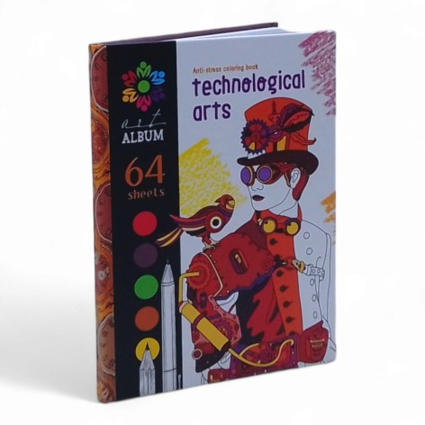 Раскраска взрослая, 100г, 7БЦ, 143х200 мм, 32 листа, Матовая ламинация диз.21349