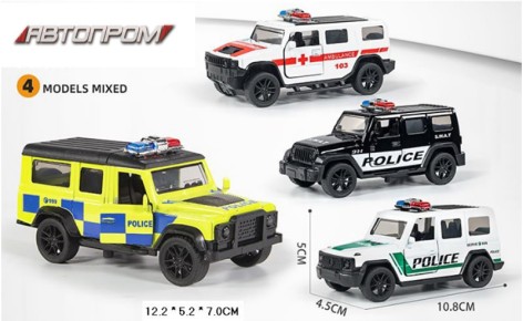 Машина мет. АВТОПРОМ 1:43,4 виду, відкр.двері, кор.12*7*5см 