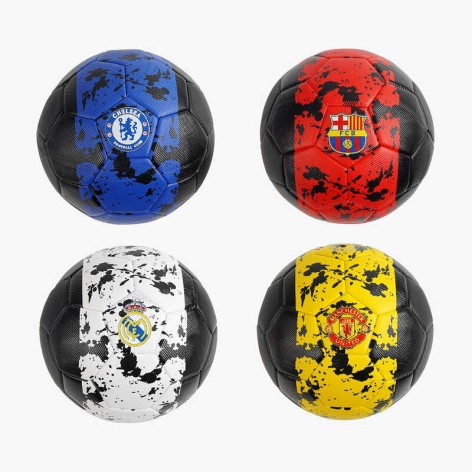 Мяч футбольный 4 цвета, размер №5, материал PU, 320-330 граммов, резиновый баллон, микс видов 