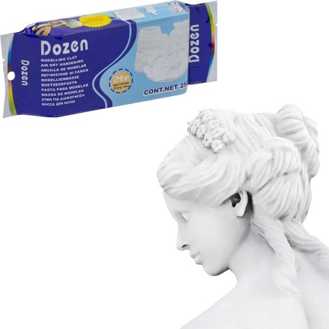Пластилин скульптурный на основе глины 250 г белый W250 