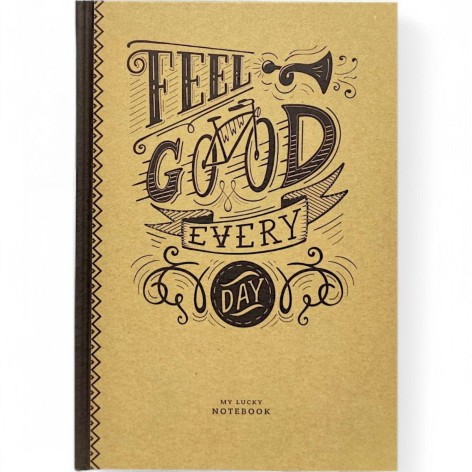 Блокнот крафт,165х238 мм, "Feel Good Every Day"