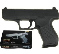 Пістолет страйкбольний Galaxy G.19 Walther P99 G19 металевий чорний