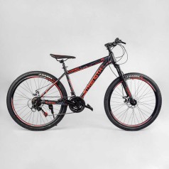 Велосипед Спортивный Corso «Strength» 26" дюймов рама стальная 15’’, переключатели Saiguan, 21 скорость, собран на 75%  /1/