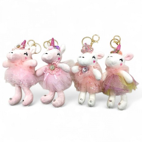 М'яка іграшка-брелок "Єдиноріг у сукні" (мікс видів), 15 см