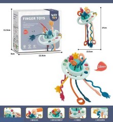 Игрушка-погремушка, грызунец, поп ит, передвижная кнопка, резиновые веревочки, 12,8*9*11,5 см, в кор.