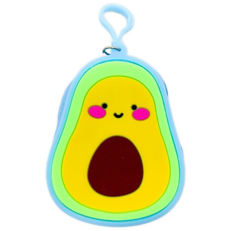 Кошелек силиконовый "Авокадик", 11см голубой