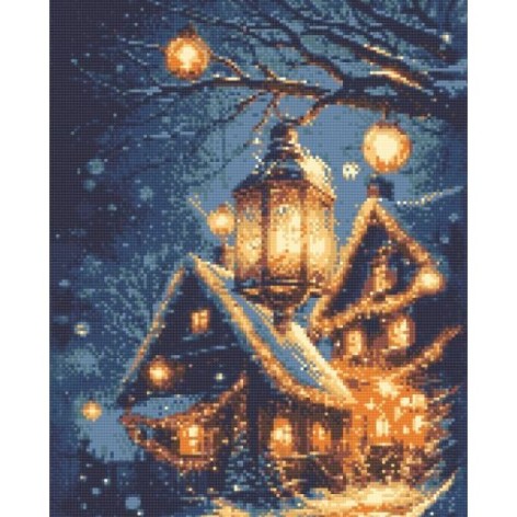 Алмазная мозаика "Новогодний уют" 40х50 см