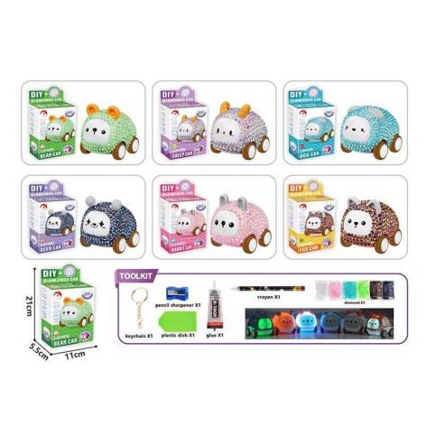 Машинка “DIY Diamonds car”, 6 видів, в кор., мікс видів 