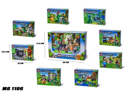 Конструктор MINECRAFT арт.MG1106/18/144/8шт в кор.