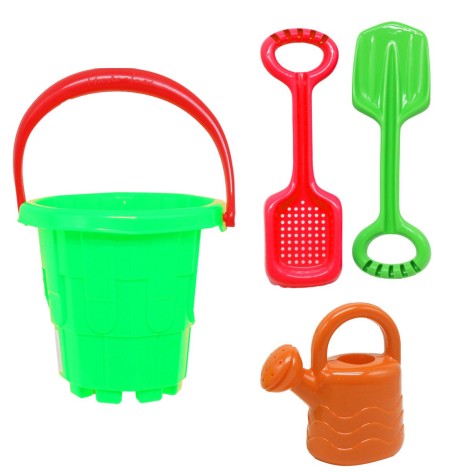 Пісочний набір пластиковий, зелений (4 елем)