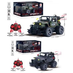 Р/К джип, 21см, світло, пара, відчиняються двері, 2 види, USB зарядне, акум, в кор-ці, 28-14-16см 