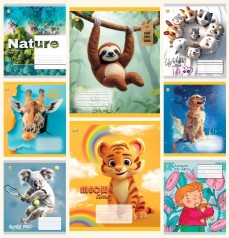 Тетрадь 12 арк.коса линия Твердая ТА53106 Микс 3, 25/600, 8к. цена за 25 шт.