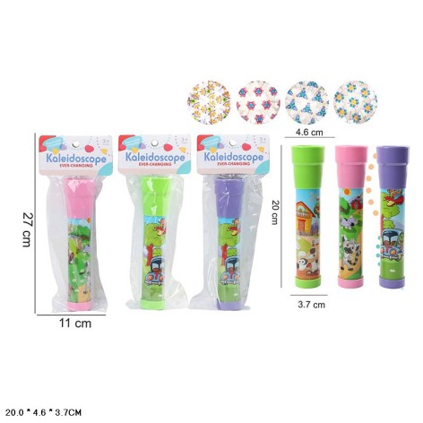 Калейдоскоп р-р 3,7*20см, 3 вида микс, в п/е  11*27 см 