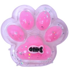 Лапка-антистрес велика, 11 см, таба, прозоро-рожева