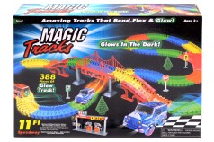 Трек Magic Track свет и музыкальные эффекты, 388 деталей в коробке 40*29*8,5 см