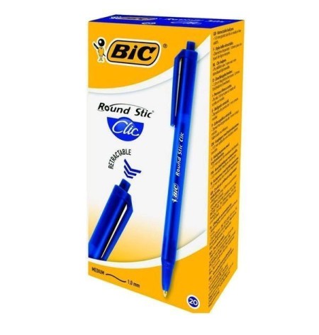 Набор автоматических шариковых ручек BIC Round Stic Clic, 20 шт.