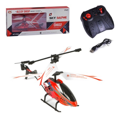 Вертолет игрушечный на радиоуправлении красный