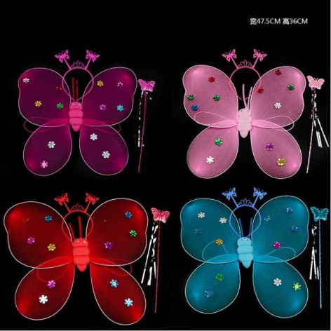 Крылья волшебная палочка, обруч, в п/е, МИКС /300/